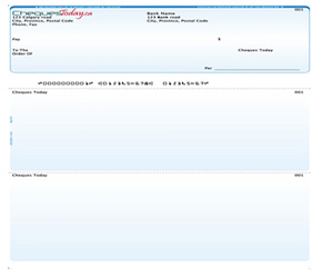 full-page cheques